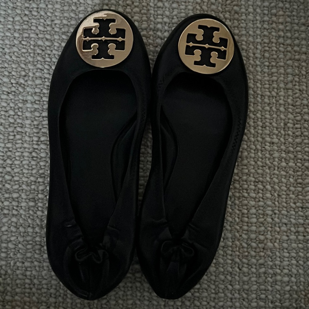 Tory Burch reva flats 9 black